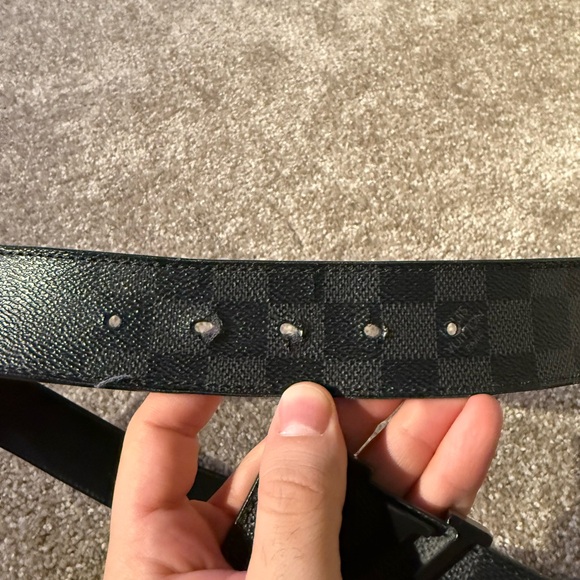 LV BLACK GRAPHITE DARMIER BELT SIZE 85/34 - Picture 8 of 9